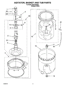 03 - Agitator, Basket And Tub Parts parts for Roper Washer RAX7244PQ0 from AppliancePartsPros.com
