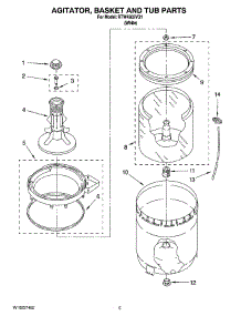 03 - Agitator, Basket And Tub Parts parts for Roper Washer RTW4305VQ1 from AppliancePartsPros.com