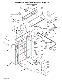 02 - Controls And Rear Panel Parts parts for Roper Washer RTW4100SQ3 from AppliancePartsPros.com