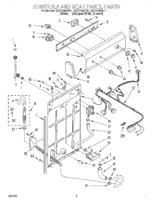 02 - Controls And Rear Panel parts for Roper Washer RAX7244EN0 from AppliancePartsPros.com