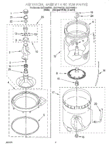 03 - Agitator, Basket And Tub parts for Roper Washer RAX7244EN0 from AppliancePartsPros.com