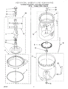 03 - Agitator, Basket & Tub parts for Roper Washer RAX7244EQ1 from AppliancePartsPros.com