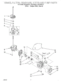 04 - Brake, Clutch, Gearcase, Motor & Pump parts for Roper Washer RAX7244EQ1 from AppliancePartsPros.com