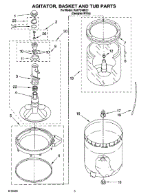 03 - Agitator, Basket And Tub Parts parts for Roper Washer RAX7244KQ1 from AppliancePartsPros.com