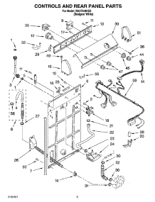 02 - Control And Rear Panel Parts parts for Roper Washer RAX7244KQ2 from AppliancePartsPros.com