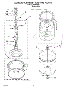 03 - Agitator, Basket And Tub Parts parts for Roper Washer RAX7244KQ2 from AppliancePartsPros.com