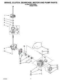 04 - Brake, Clutch, Gearcase, Motor And Pump Parts parts for Roper Washer RAX7244KQ2 from AppliancePartsPros.com