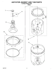 04 - Agitator, Basket And Tub parts for Roper Washer RAK2751KQ0 from AppliancePartsPros.com