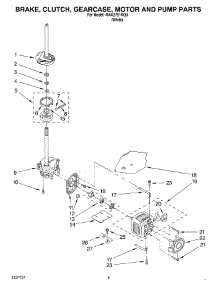 05 - Brake, Clutch, Gearcase, Motor & Pump parts for Roper Washer RAK2751KQ0 from AppliancePartsPros.com