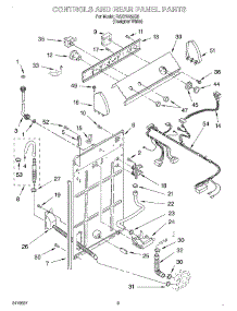 02 - Controls And Rear Panel parts for Roper Washer RAX7245JQ0 from AppliancePartsPros.com