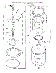 03 - Agitator, Basket And Tub parts for Roper Washer RAX7245JQ0 from AppliancePartsPros.com