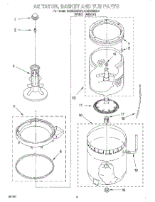 03 - Agitator, Basket And Tub parts for Roper Washer RAB5232EN0 from AppliancePartsPros.com