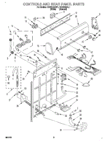 02 - Controls And Rear Panel parts for Roper Washer RAX5133AL1 from AppliancePartsPros.com