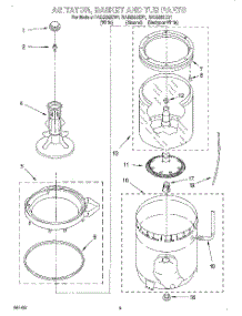 03 - Agitator, Basket And Tub parts for Roper Washer RAB5232EW1 from AppliancePartsPros.com