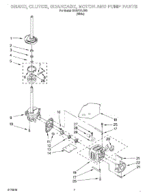 04 - Brake, Clutch, Gearcase, Motor And Pump parts for Roper Washer RAB2121JW0 from AppliancePartsPros.com