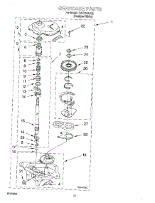 09 - Gearcase parts for Roper Washer RAX7244JQ0 from AppliancePartsPros.com