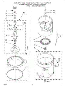 03 - Agitator, Basket And Tub parts for Roper Washer RAX7245BQ1 from AppliancePartsPros.com