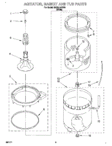 03 - Agitator, Basket And Tub parts for Roper Washer RAB3132DW0 from AppliancePartsPros.com