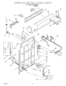 02 - Controls And Rear Panel parts for Roper Washer RAS1121EW0 from AppliancePartsPros.com