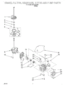 04 - Brake, Clutch, Gearcase, Motor And Pump parts for Roper Washer RAS1121EW0 from AppliancePartsPros.com