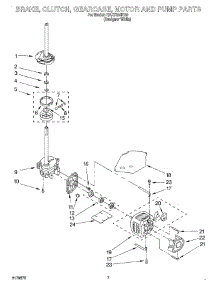 04 - Brake, Clutch, Gearcase, Motor And Pump parts for Roper Washer RAX7244KQ0 from AppliancePartsPros.com