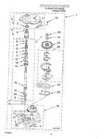 09 - Gearcase parts for Roper Washer RAX7244KQ0 from AppliancePartsPros.com