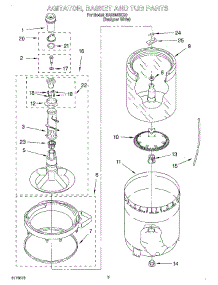 03 - Agitator, Basket And Tub parts for Roper Washer RAS8445KQ0 from AppliancePartsPros.com
