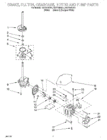 04 - Brake, Clutch, Gearcase, Motor And Pump parts for Roper Washer RAX7245BW1 from AppliancePartsPros.com