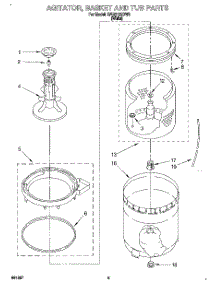 03 - Agitator, Basket And Tub parts for Roper Washer RAB2132DW0 from AppliancePartsPros.com