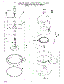 03 - Agitator, Basket And Tub parts for Roper Washer RAS8245EN0 from AppliancePartsPros.com