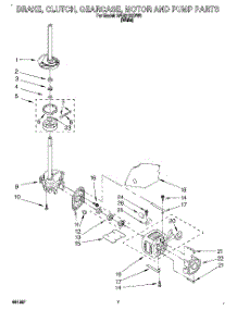 05 - Brake, Clutch, Gearcase, Motor & Pump parts for Roper Washer RAB2132DW0 from AppliancePartsPros.com