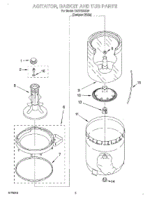 03 - Agitator, Basket And Tub parts for Roper Washer RAS7233JQ0 from AppliancePartsPros.com