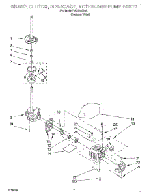 04 - Brake, Clutch, Gearcase, Motor And Pump parts for Roper Washer RAS7233JQ0 from AppliancePartsPros.com