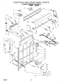 02 - Controls And Rear Panel parts for Roper Washer RAB4232DL0 from AppliancePartsPros.com