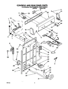 02 - Controls And Rear Panel parts for Roper Washer RAX7245BW0 from AppliancePartsPros.com