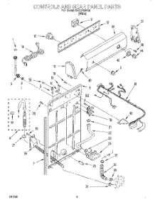 02 - Controls And Rear Panel parts for Roper Washer RAS5133EQ0 from AppliancePartsPros.com