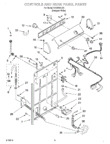 02 - Controls And Rear Panel parts for Roper Washer RAX4232JQ0 from AppliancePartsPros.com
