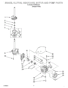 04 - Brake, Clutch, Gearcase, Motor And Pump parts for Roper Washer RAX4232JQ0 from AppliancePartsPros.com