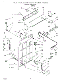 02 - Controls And Rear Panel parts for Roper Washer RAB2121KW0 from AppliancePartsPros.com