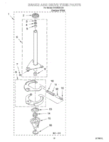 08 - Brake And Drive Tube parts for Roper Washer RAX4232JQ0 from AppliancePartsPros.com