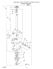 07 - Brake And Drive Tube parts for Roper Washer RAB2121KW0 from AppliancePartsPros.com