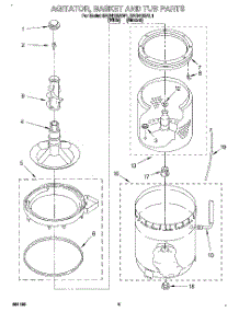 03 - Agitator, Basket And Tub parts for Roper Washer RAB4132AW1 from AppliancePartsPros.com