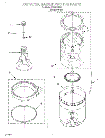 03 - Agitator, Basket And Tub parts for Roper Washer RAX4232KQ0 from AppliancePartsPros.com