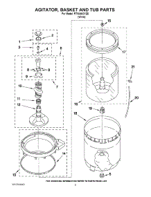 03 - Agitator, Basket And Tub Parts parts for Roper Washer RTW4440XQ0 from AppliancePartsPros.com