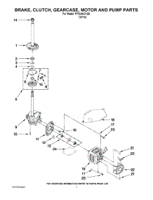 04 - Brake, Clutch, Gearcase, Motor And Pump Parts parts for Roper Washer RTW4440XQ0 from AppliancePartsPros.com