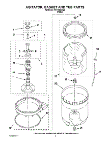 03 - Agitator, Basket And Tub Parts parts for Roper Washer RTW4305XQ0 from AppliancePartsPros.com