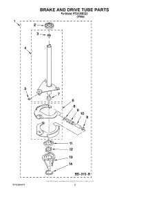 06 - Brake And Drive Tube Parts parts for Roper Washer RTW4305XQ0 from AppliancePartsPros.com