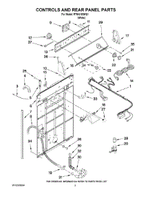 02 - Controls And Rear Panel Parts parts for Roper Washer RTW4100WQ1 from AppliancePartsPros.com