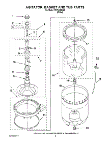 03 - Agitator, Basket And Tub Parts parts for Roper Washer RTW4440VQ2 from AppliancePartsPros.com
