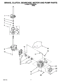 04 - Brake, Clutch, Gearcase, Motor And Pump Parts parts for Roper Washer RTW4000SW0 from AppliancePartsPros.com